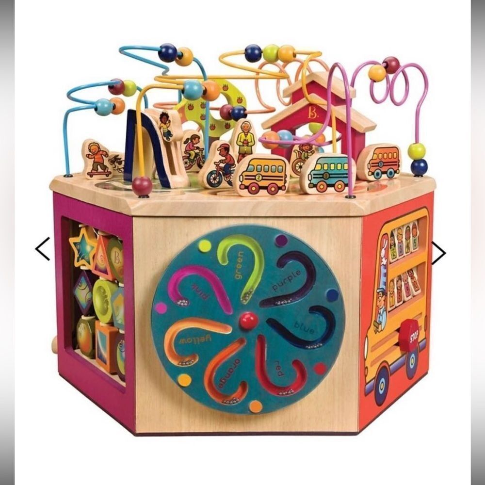 B.
Wooden Youniversity Activity Cube. New with damage